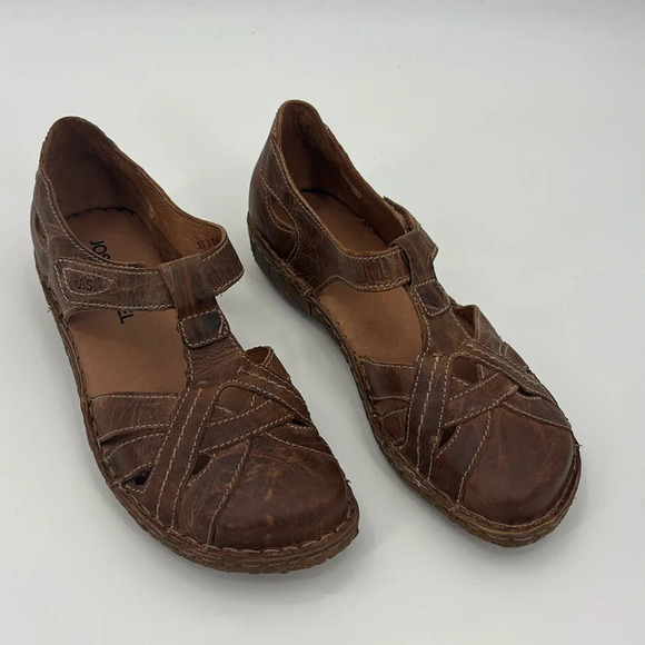 Josef Seibel Rosalie 29 Closed Toe Sandals in Brandy - Size 6-6 1/2 (37) - Picture 1 of 9